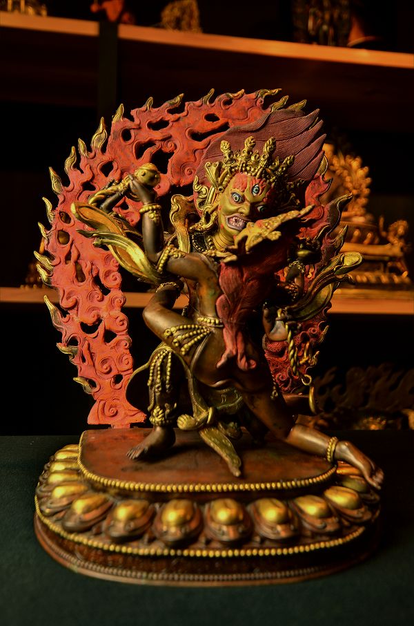 楽天市場】大黒天(マハカーラ） 銅造鍍金彫金仕上げ : 仏像仏画