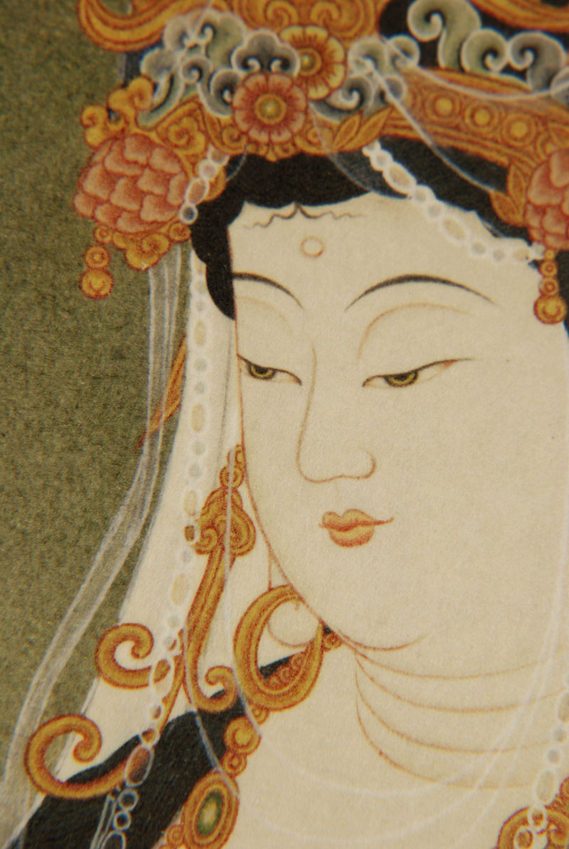 楽天市場】観音菩薩 仏画掛け軸（半切サイズ） : 仏像仏画チベット美術