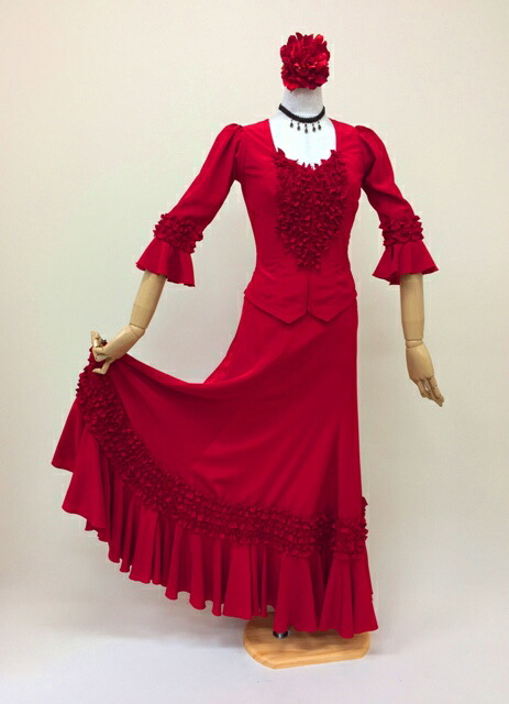 楽天市場】フラメンコ衣装スカート ファルダ 全18色Aライン 特殊