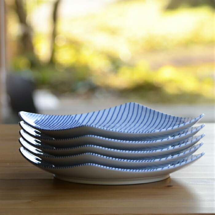 楽天市場】natural69 【 波佐見焼 】 白山陶器 重ね縞 反角多用皿