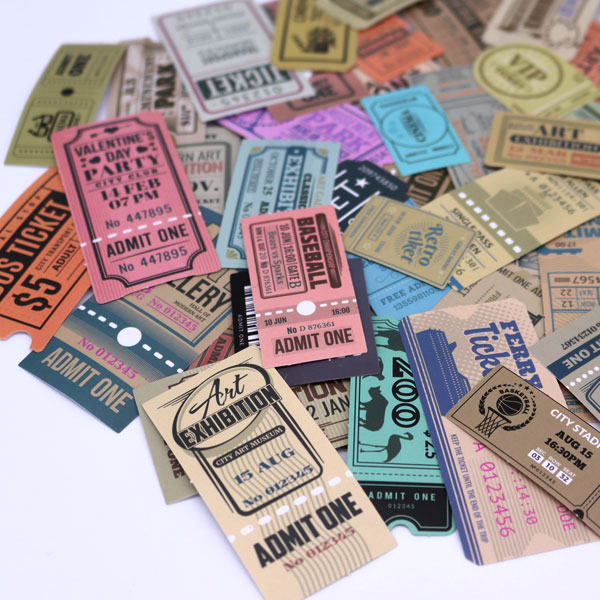 楽天市場】( ステッカー ) ヴィンテージ チケット ステッカー 10枚