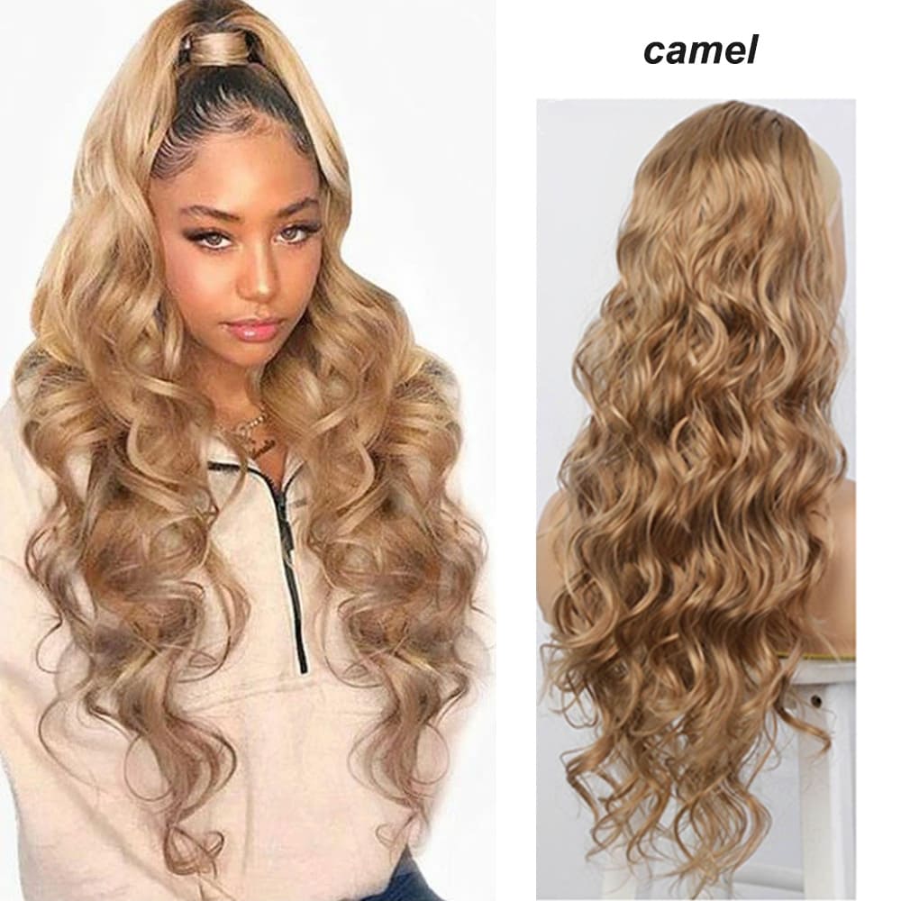 楽天市場】ポニーテール ロング ウィッグ エクステ ストレート カール