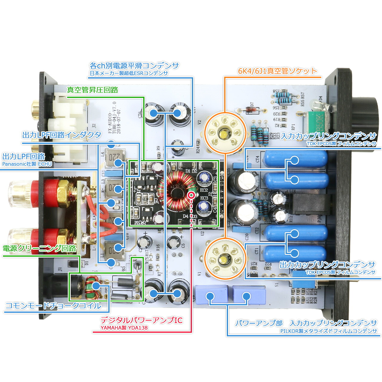 楽天市場】送料無料 FX-AUDIO- TUBE-04J[ブラック] 真空管ハイブリッド