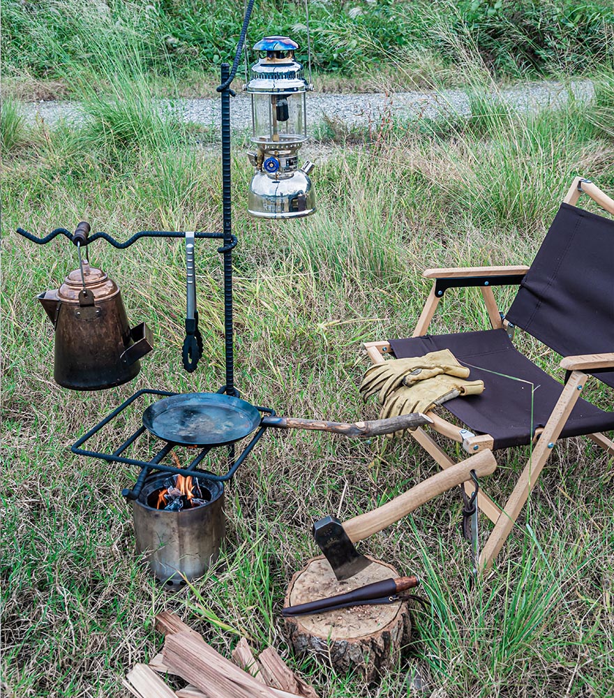 楽天市場】男前 無敵の焚き火フック セット 焚き火台 ハンガー 焚き火