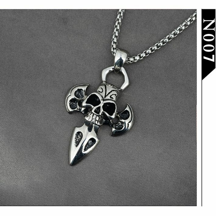 楽天市場】ポイント5倍ユニセックス ネックレス スカル 骸骨 スマイル