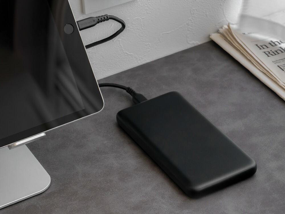 楽天市場】薄型 モバイルバッテリー 10000mAh 最大15W出力 USB Type-C