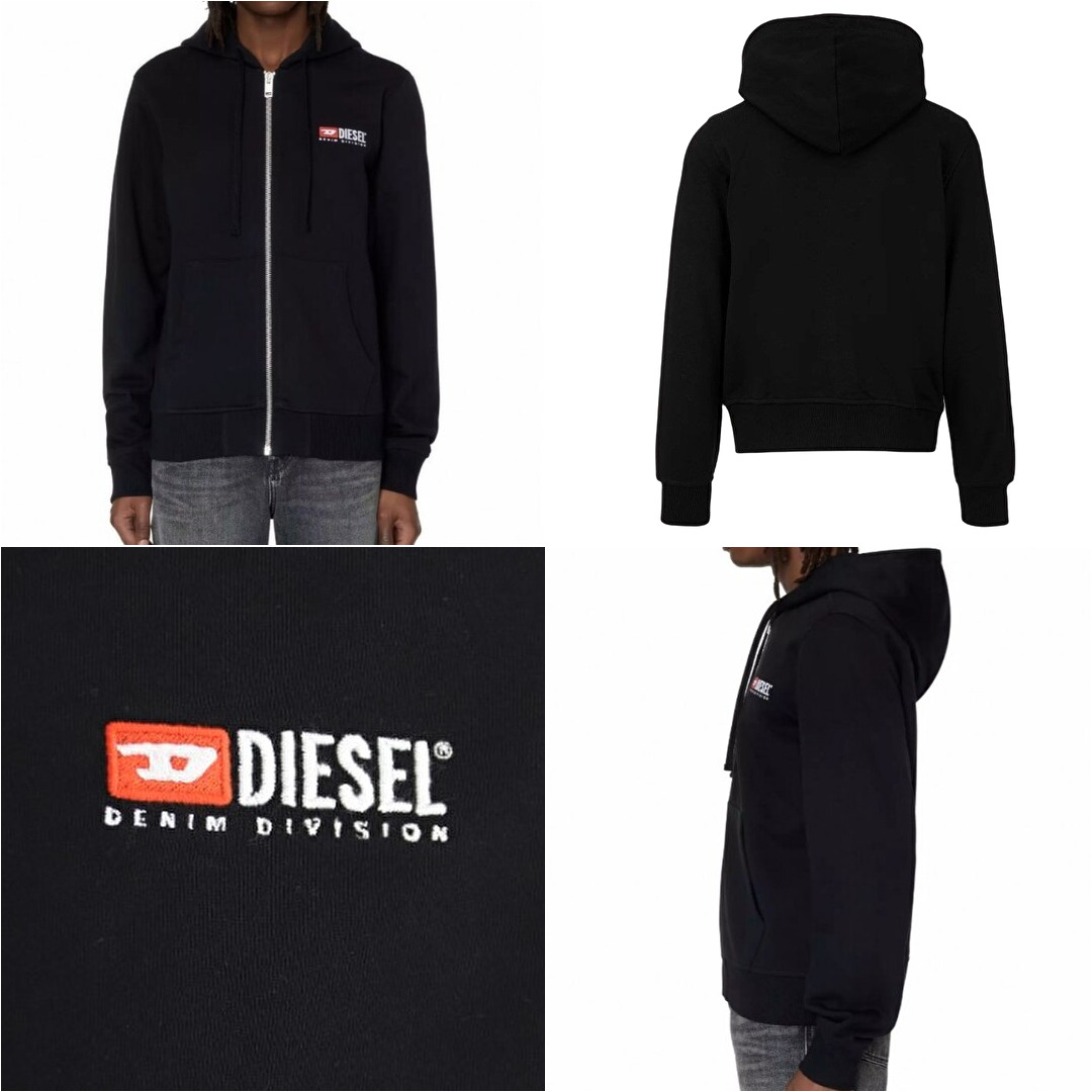 楽天市場】ディーゼル ロゴ プリント ジップ パーカー S-GINN-HOOD-ZIP