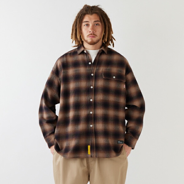 楽天市場】FAT エフエーティー ビックシルエットチェックネルシャツ