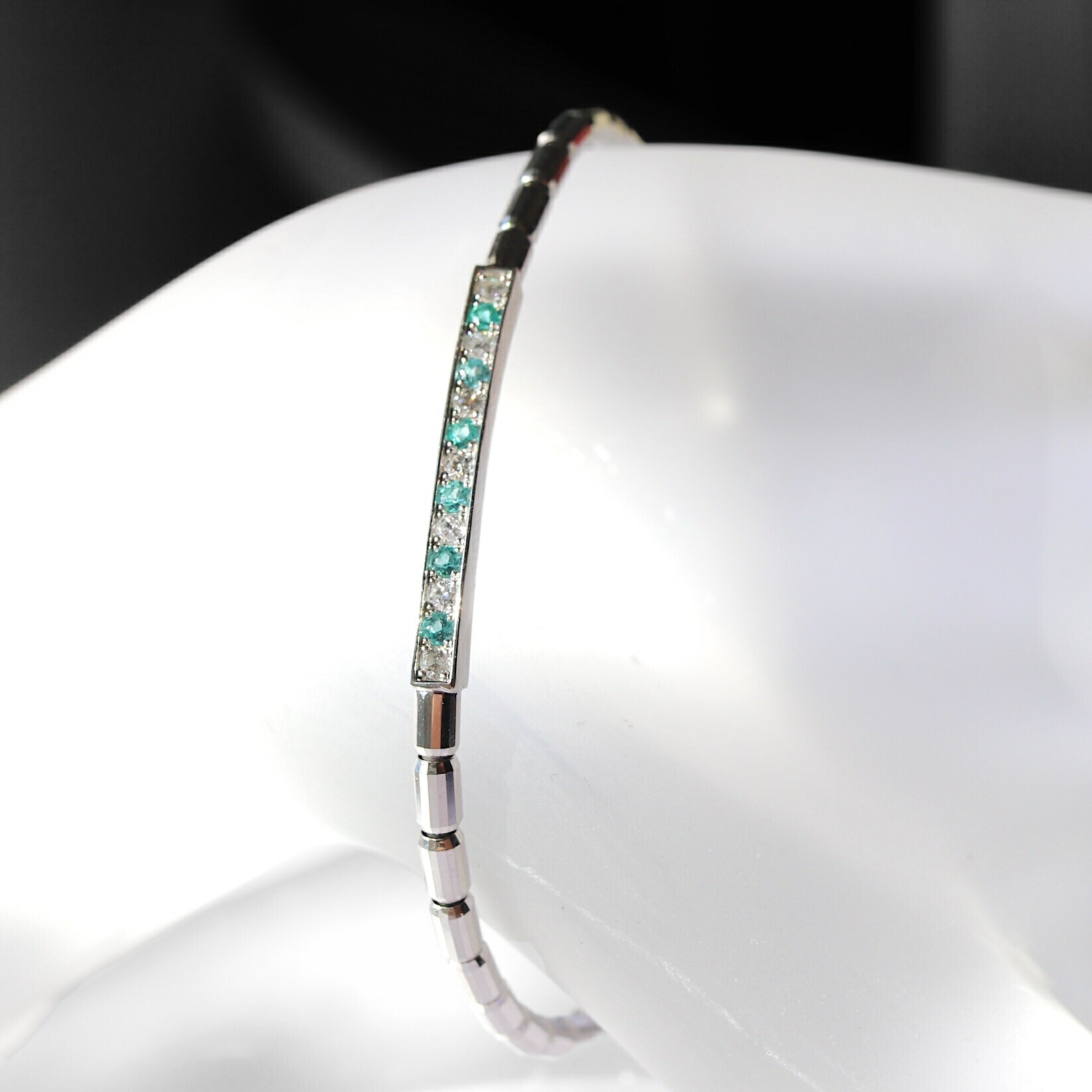 楽天市場】【新品ブレスレット】Pt950 パライバトルマリン0.09ct