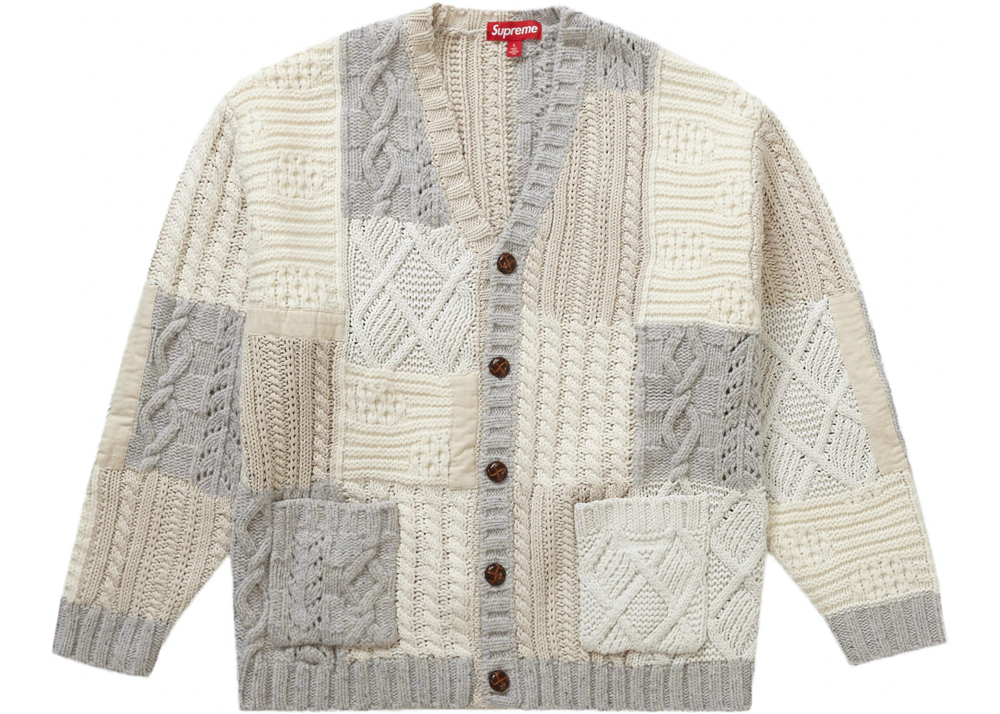 楽天市場】FW23 Supreme Patchwork Cable Knit Cardigan シュプリーム