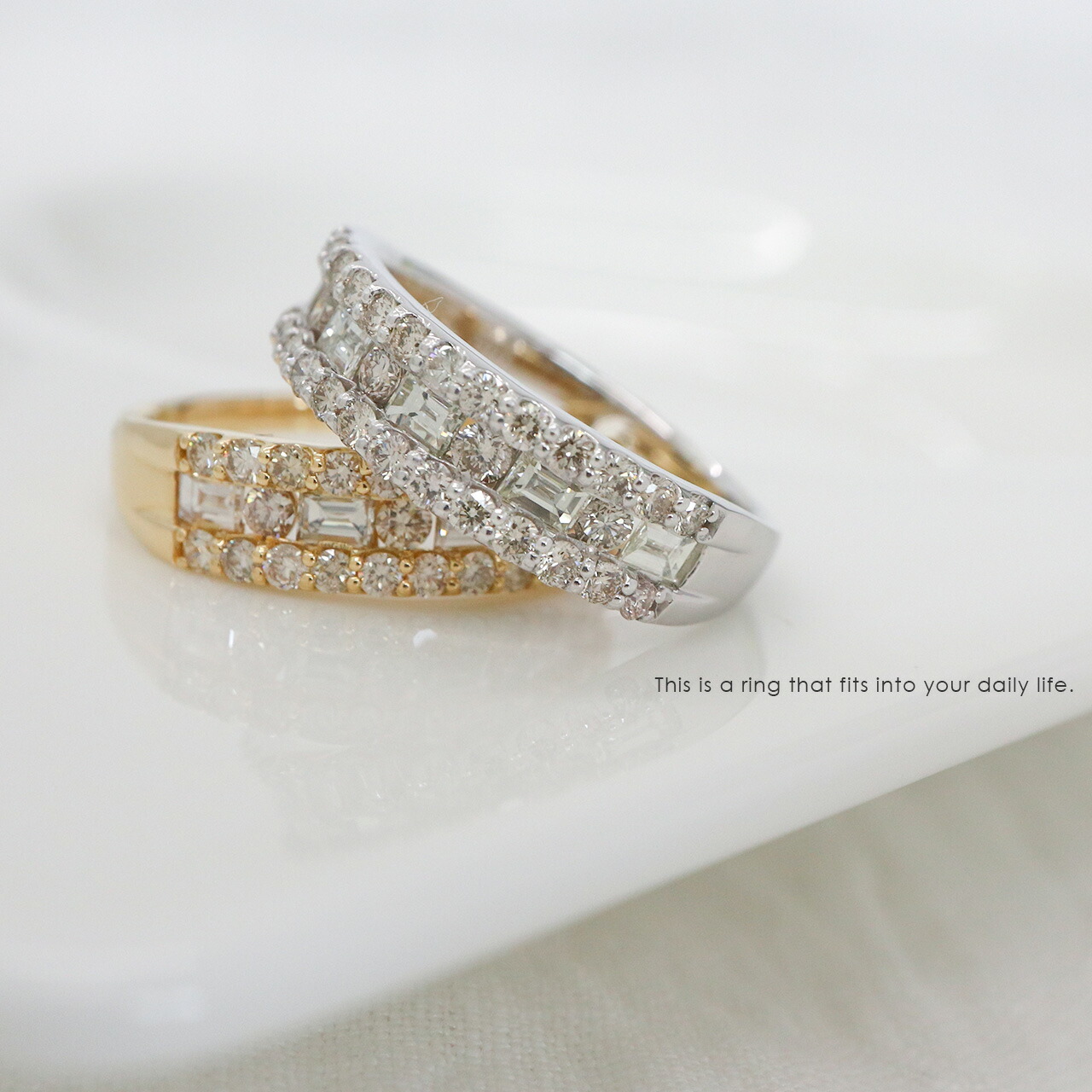 楽天市場】k18 ダイヤモンド リング 1ct レディース ジュエリー pt900