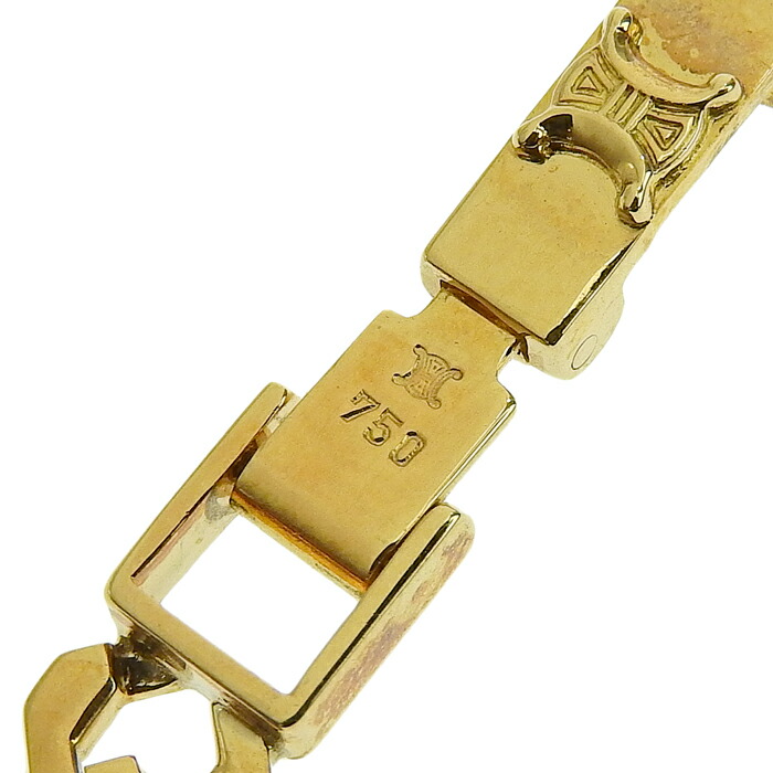 楽天市場】CELINE セリーヌ マカダム ブレスレット K18YG 750 イエロー