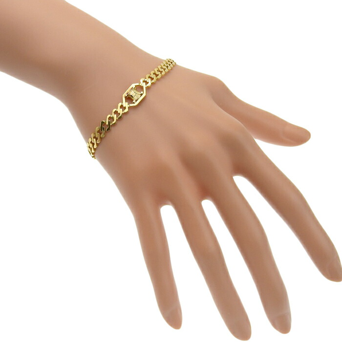 楽天市場】CELINE セリーヌ マカダム ブレスレット K18YG 750 イエロー