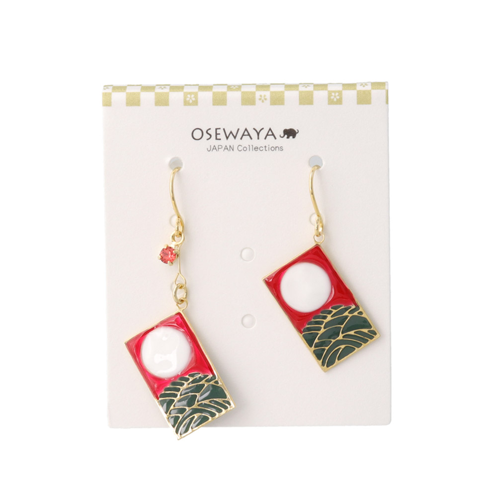 楽天市場】ピアス 花札 桜に幕 松に鶴 芒に月 ストーン サージカル