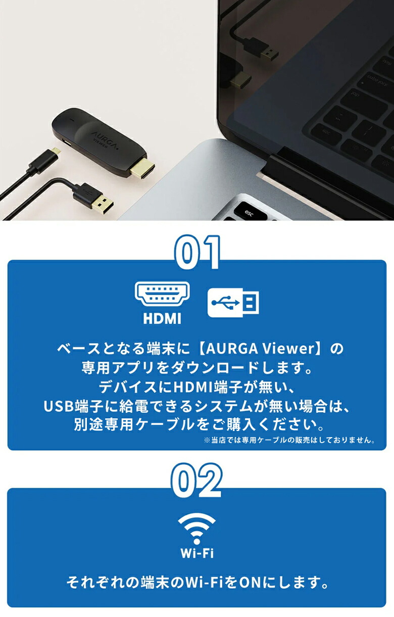 楽天市場】AURGA viewer A001 トランスミッター スマホ ノートPC