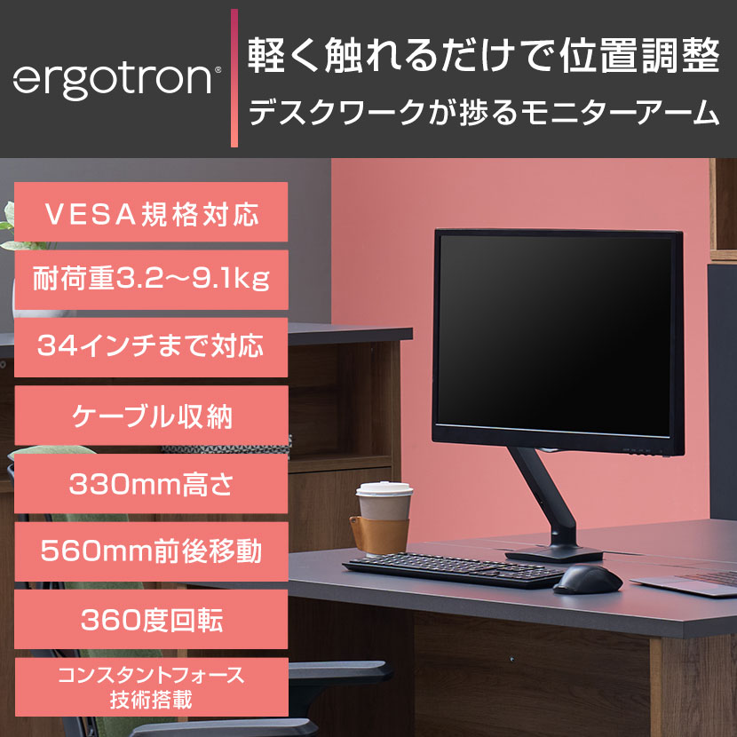 楽天市場】Ergotron エルゴトロン MXV デスクモニターアーム