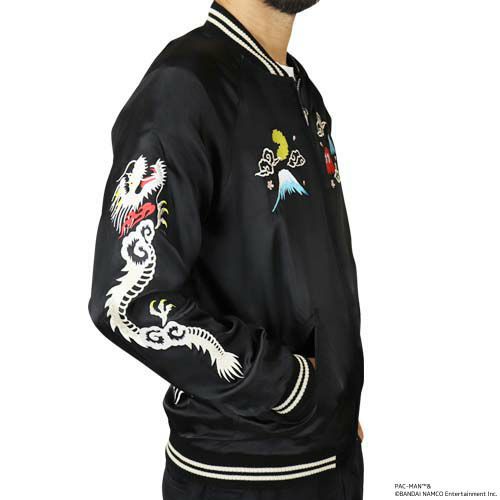 楽天市場】パックマンMAPスカジャン リバーシブル仕様 PAC-MANメンズ