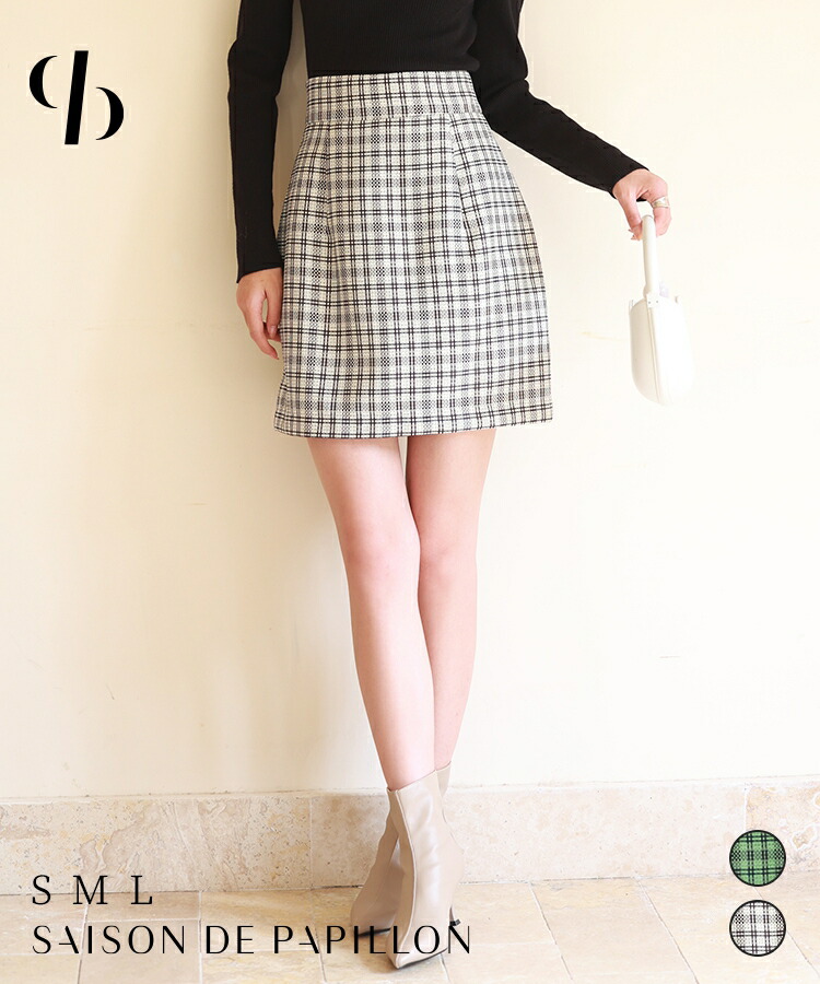 楽天市場】チェック柄 ミニスカート ハイウエスト レディース ボトムス