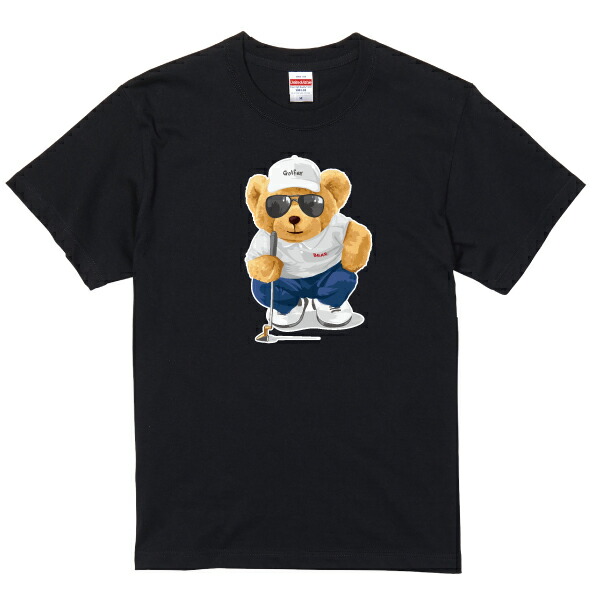 楽天市場】ゴルファークマさん Tシャツ かわいい ゆるかわ ゴルフ