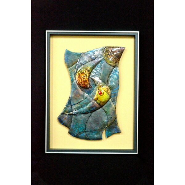 楽天市場】七宝焼き 七宝焼 創作七宝額絵 工芸品 「神々の住む島」一点