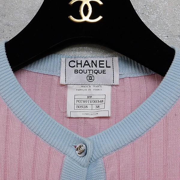 楽天市場】【広尾店】 シャネル CHANEL ピンク カーディガン ココ