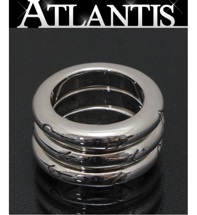 楽天市場】極美品 シャネル CHANEL ロゴ 3連リング 指輪 SV925 13号