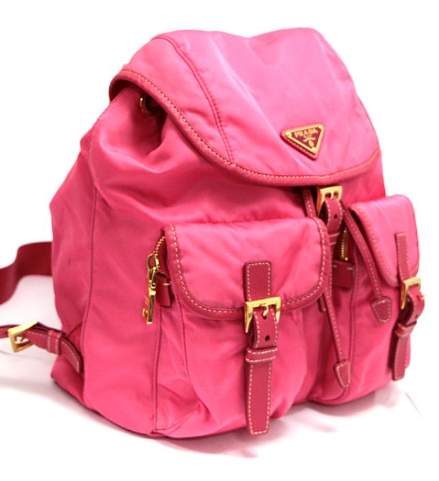 楽天市場】プラダ PRADA 三角ロゴ リュックサック バックパック ピンク