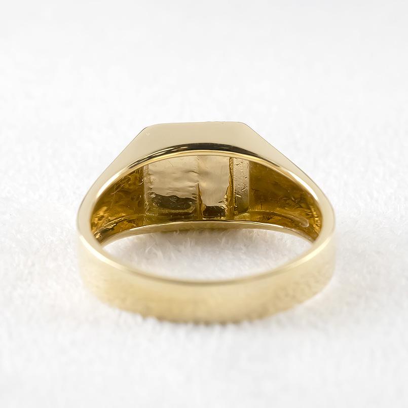 楽天市場】18金 リング ユニセックス K18 ゴールド 印台 指輪