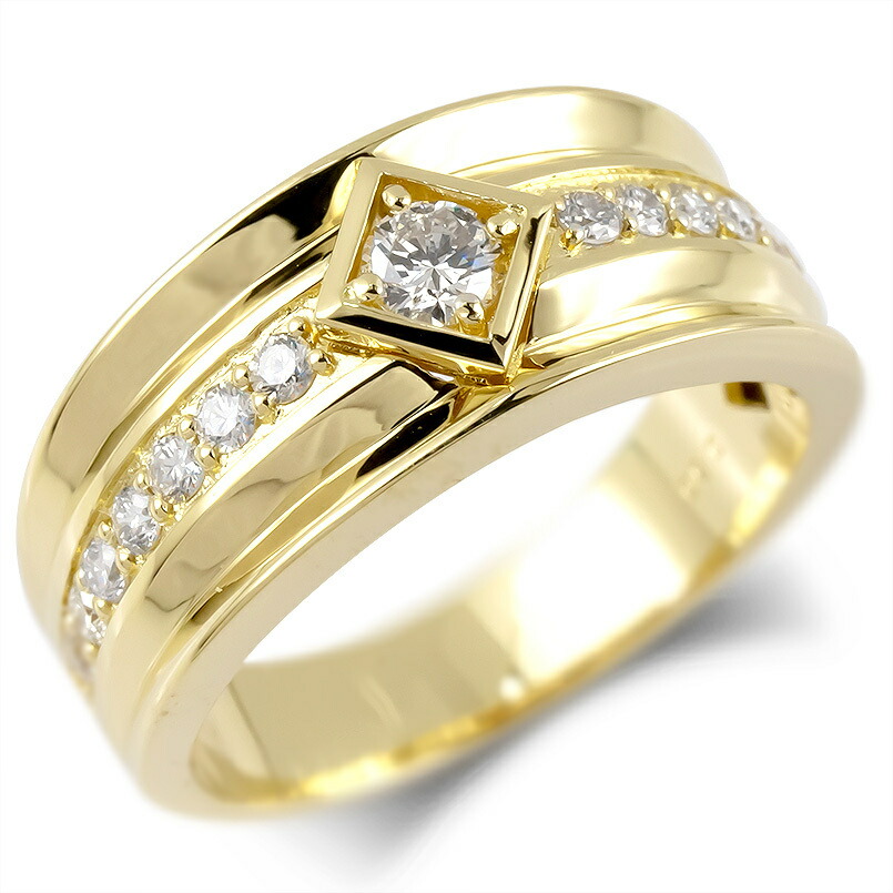 楽天市場】18金 リング メンズ 指輪 ダイヤモンド ゴールド K18