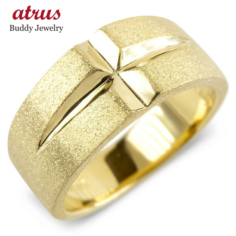 楽天市場】18金 リング ゴールド メンズ 指輪 クロス ダイヤモンド