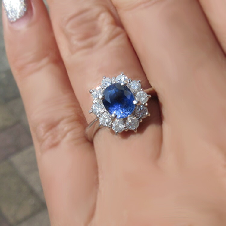 楽天市場】【半額】 サファイア 9月誕生石 指輪 ダイヤモンドリング