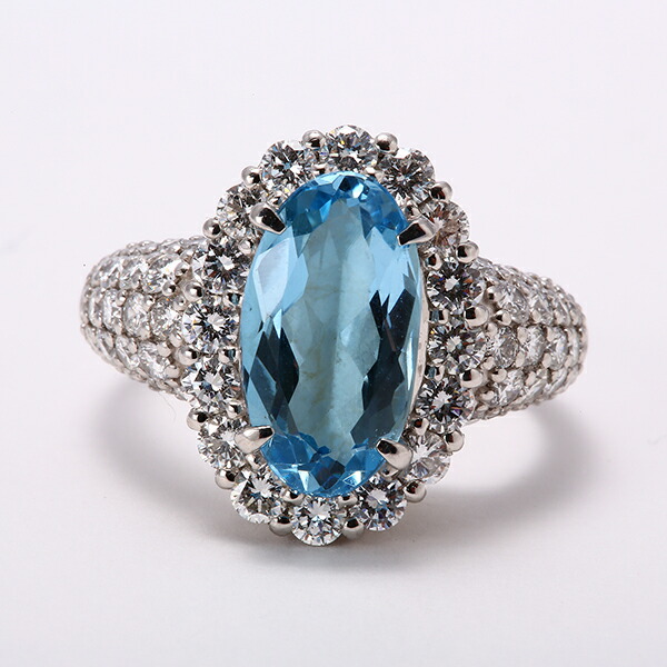 楽天市場】【半額】 リング アクアマリン PT900 プラチナ 指輪 2.722ct