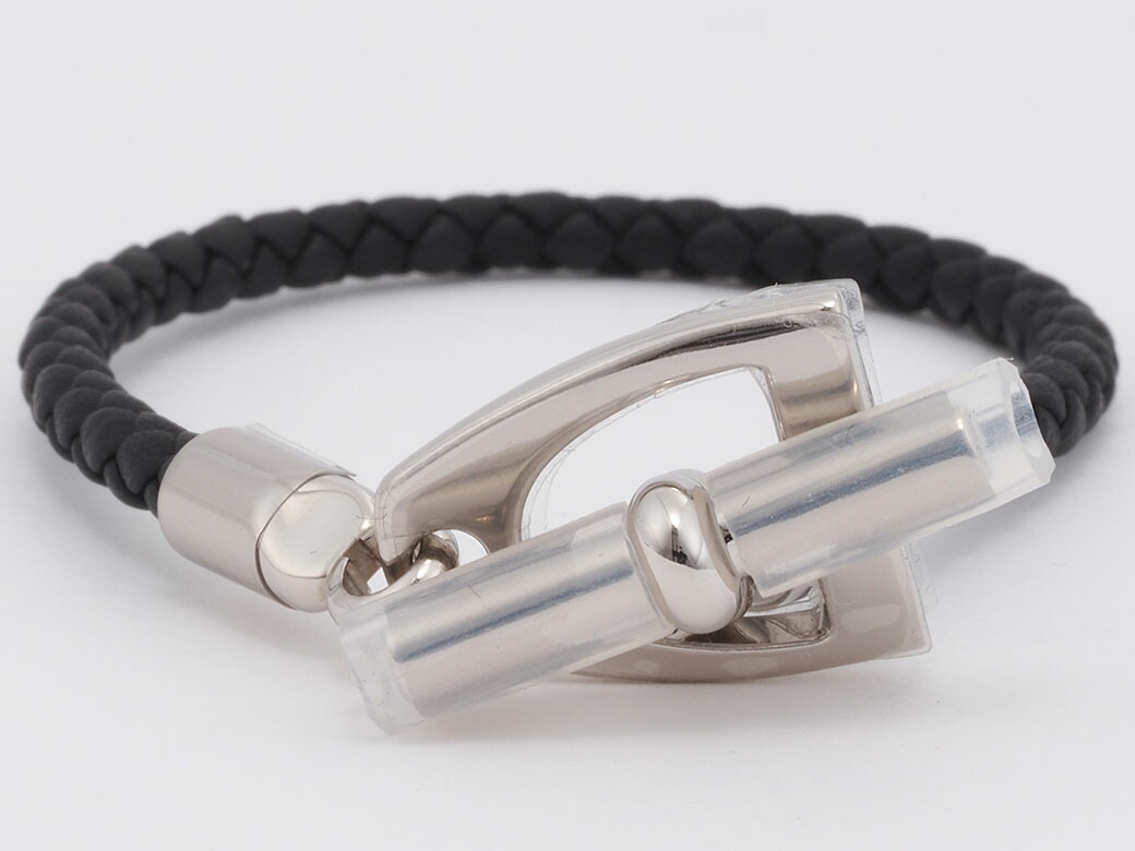 楽天市場】エルメス HERMES レザーブレスレット 黒 ブラック エトリエ