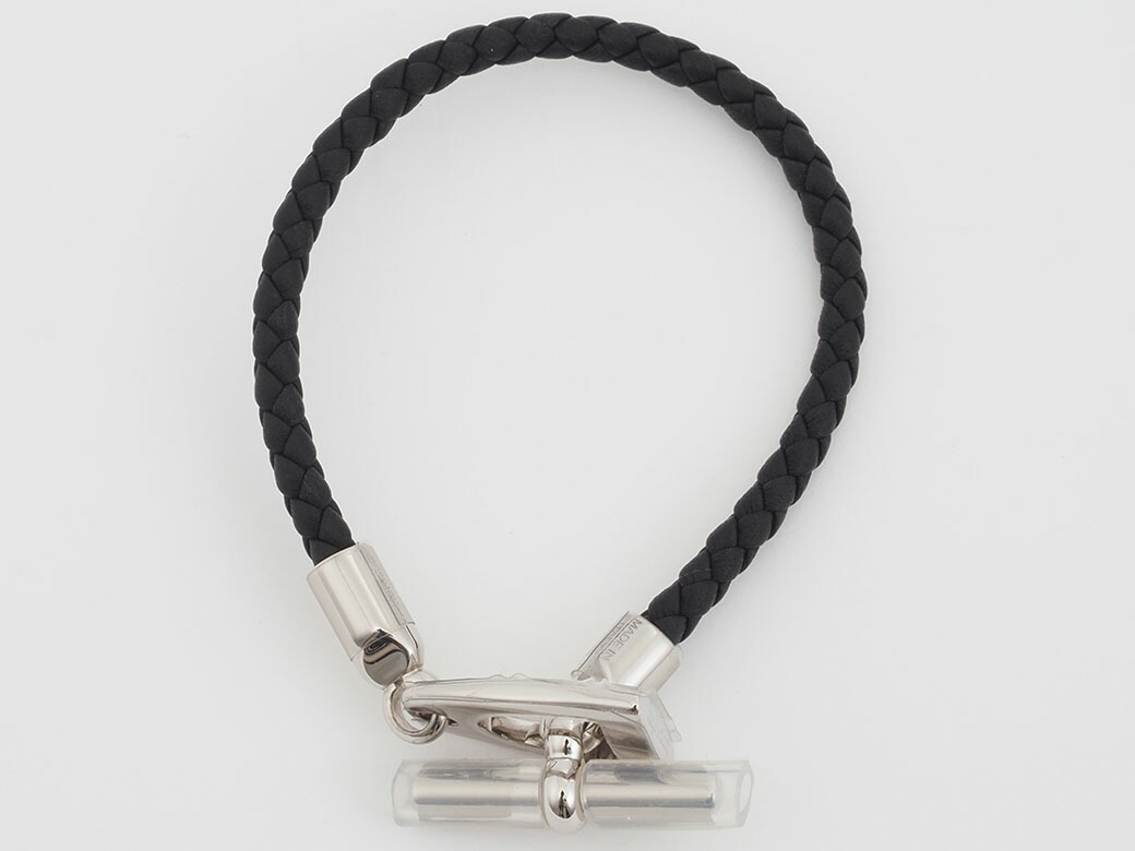 楽天市場】エルメス HERMES レザーブレスレット 黒 ブラック エトリエ