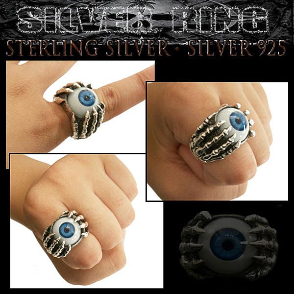 楽天市場】義眼リング 目玉リング シルバーリング 指輪 シルバー925