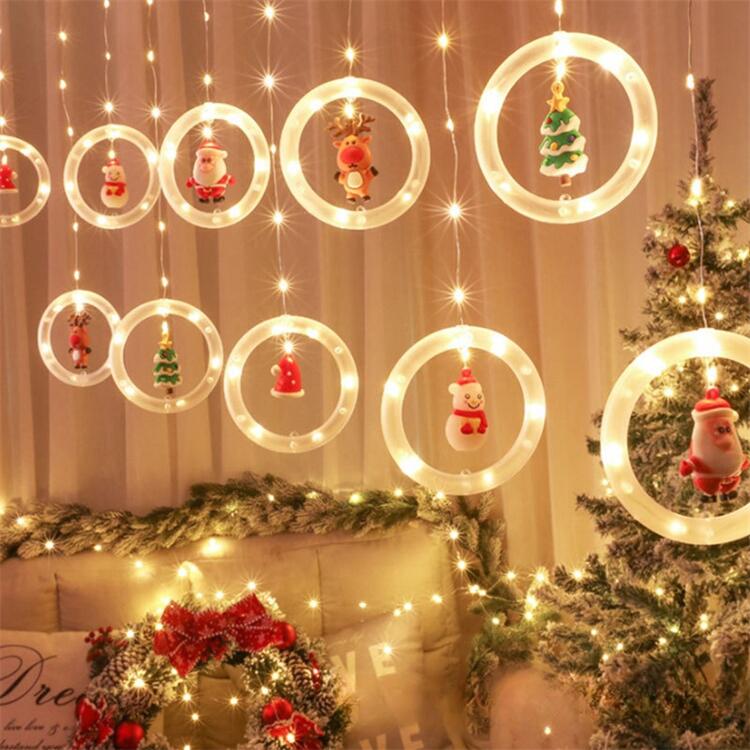 楽天市場】3タイプ3色展開 カーテンライト クリスマスツリー 電飾