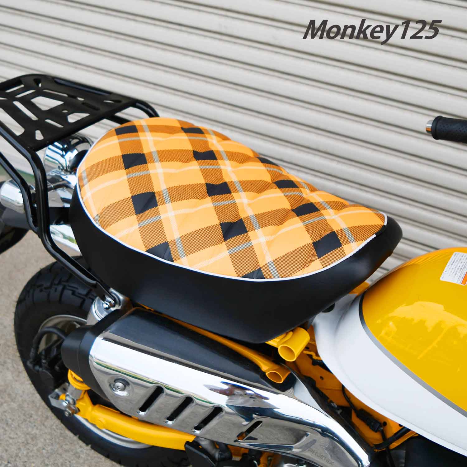 楽天市場】モンキー125 カスタム チェック柄 タックロール シート