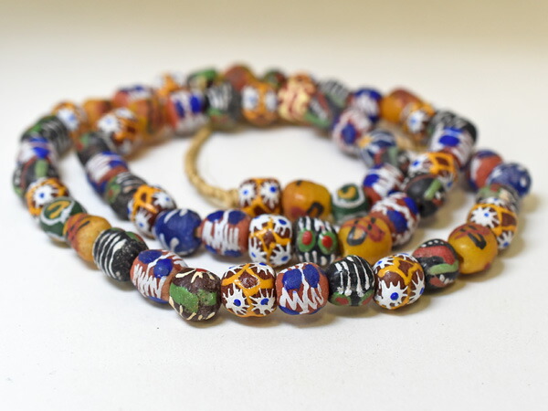 なまひよ】アンティーク 和玉 ひと繋ぎ 江戸とんぼ玉 なまひよ