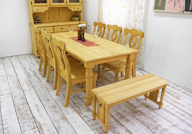 楽天市場】パイン材 ナチュラルカントリー 無垢木製 ダイニング9点