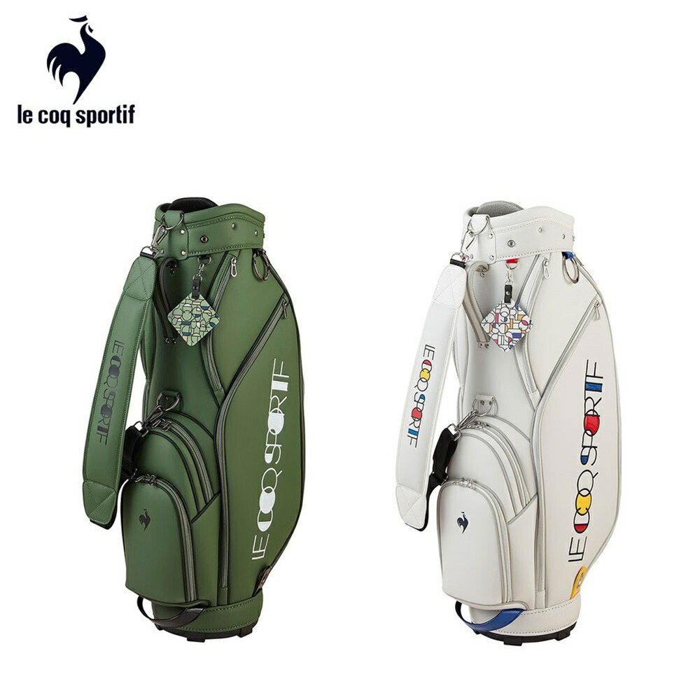 新品 le coq sportif golf キャディバッグ 8.5型 カーキ le coq