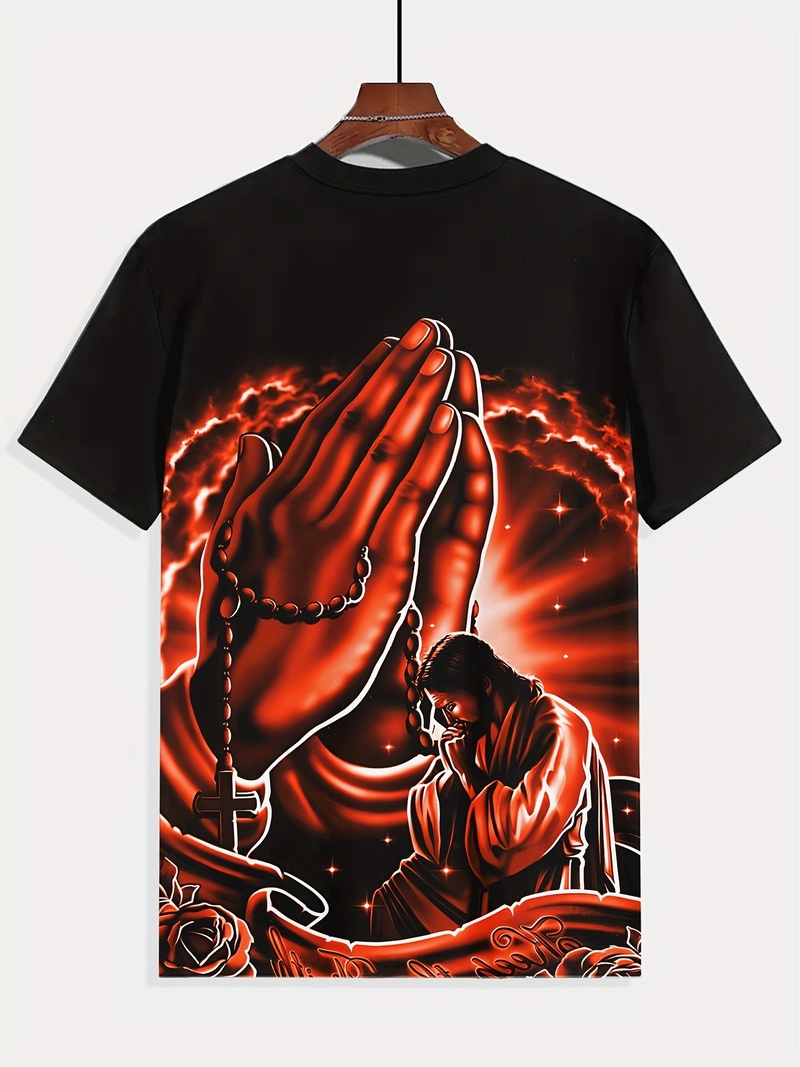 楽天市場】夏物 ド派手 プリント 半袖Tシャツ 207 黒赤 プレイハンズ