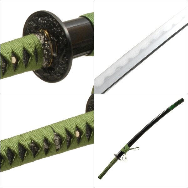 楽天市場】模造刀 緑飛沫拵 大刀 飛沫シリーズ 模擬刀 美術刀 日本刀
