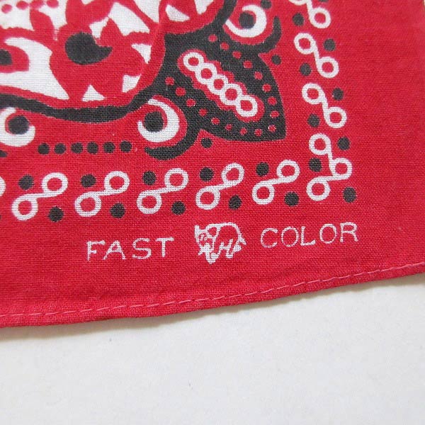 楽天市場】レア/USA製/40's/両耳/下鼻/象/ビンテージ/バンダナ/赤/FAST