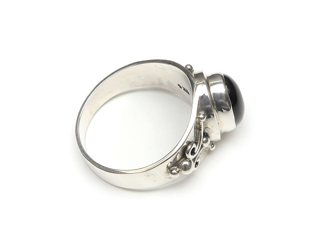 楽天市場】バリシルバー オニキス デザインリング No.19 14～21号で