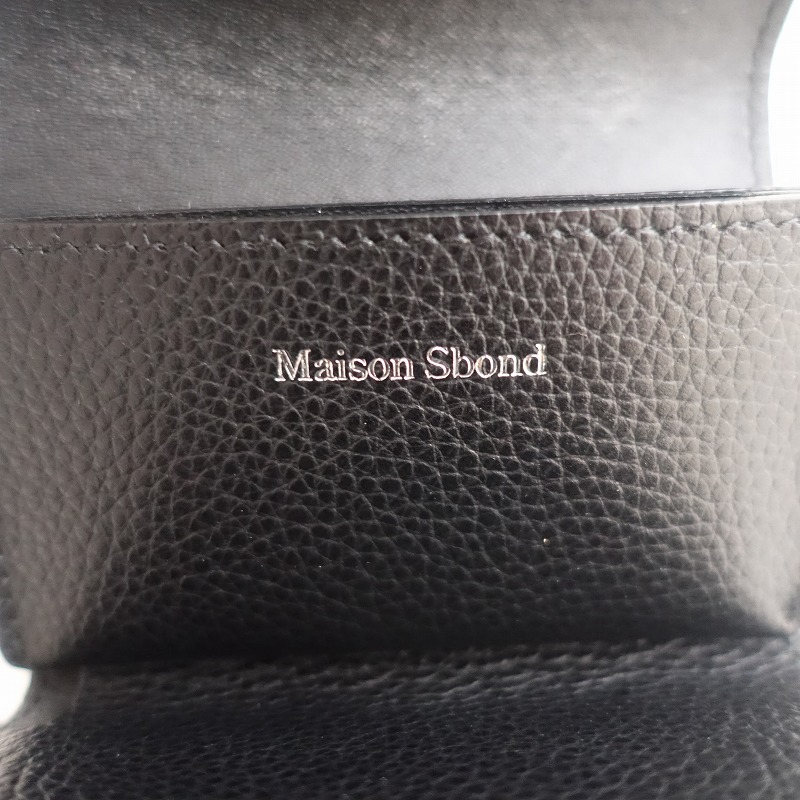 楽天市場】【定価1.9万】メゾンエスボンド Maison Sbond レザー三