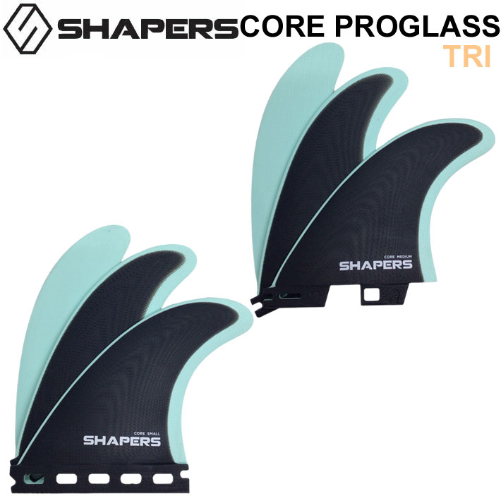 SHAPERS サーフボードフィン 3枚セット ミントグリーン SHAPERS