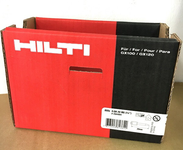 ヒルティ 800x x-gn 20 mx 楽天市場】HILTI ヒルティ GX120用 ガスピン