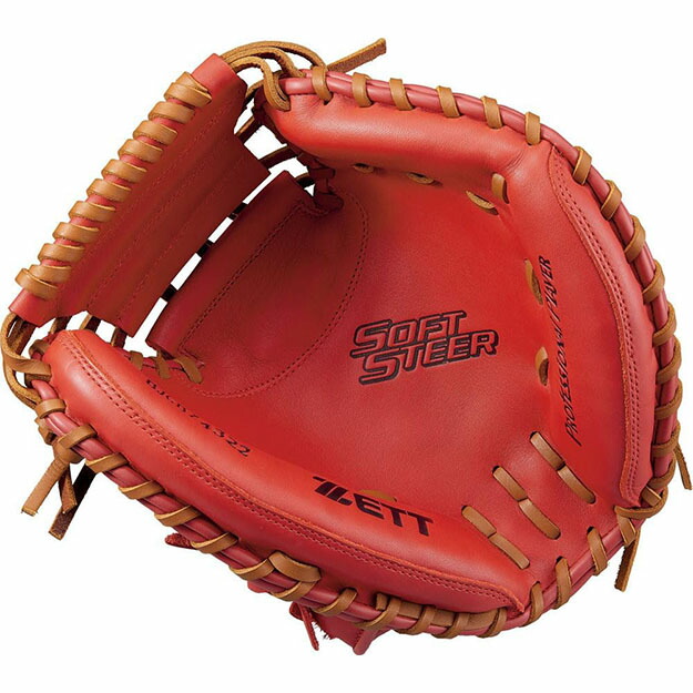 ZETT 赤 軟式 キャッチャーミット 右投げ用 ZETT 赤 軟式 キャッチャー