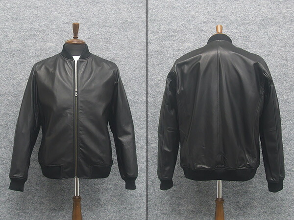 楽天市場】シープスキンレザー MA1 革ジャン フライトジャケット 黒