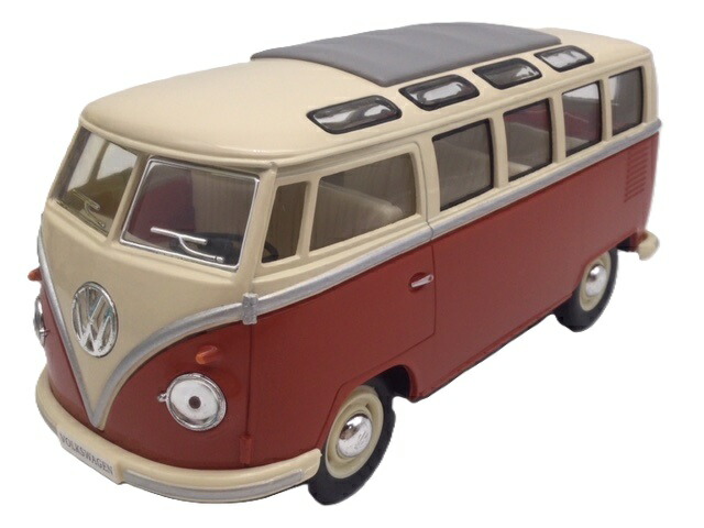 楽天市場】ミニカー 1/24 1962 ワーゲン タイプ2 バス 赤 アーリーバス